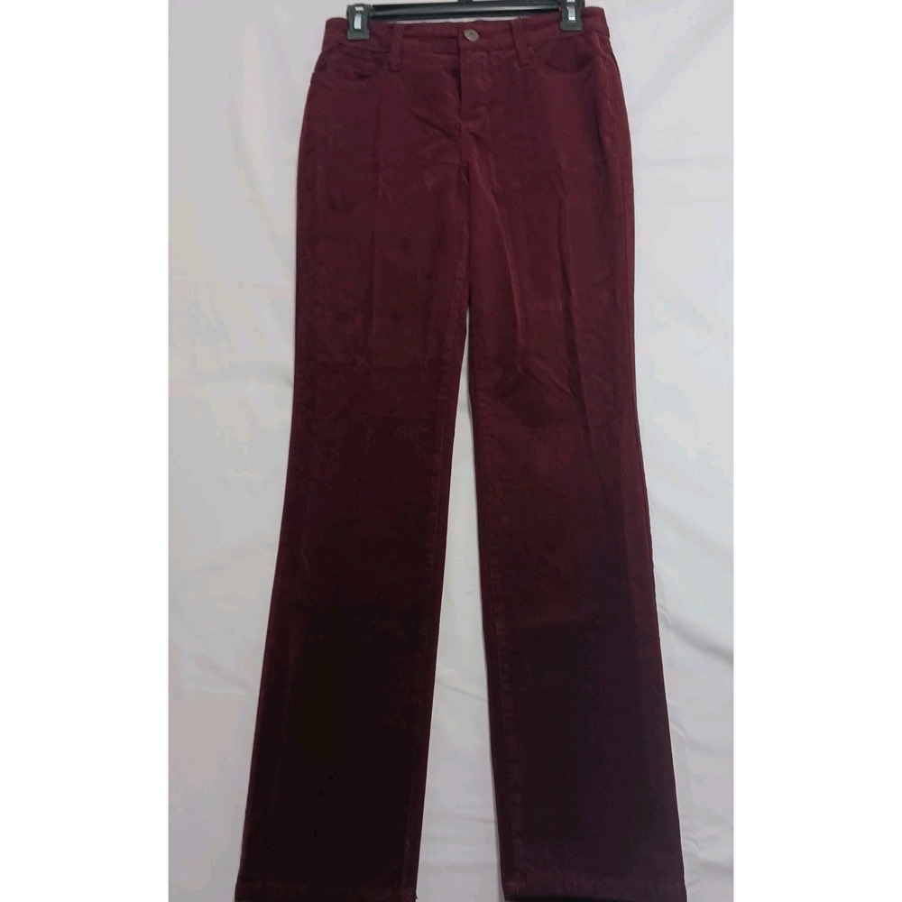 St John's Bay Women's Wine Color Straight leg Corduroy Pants Sz‎ 2